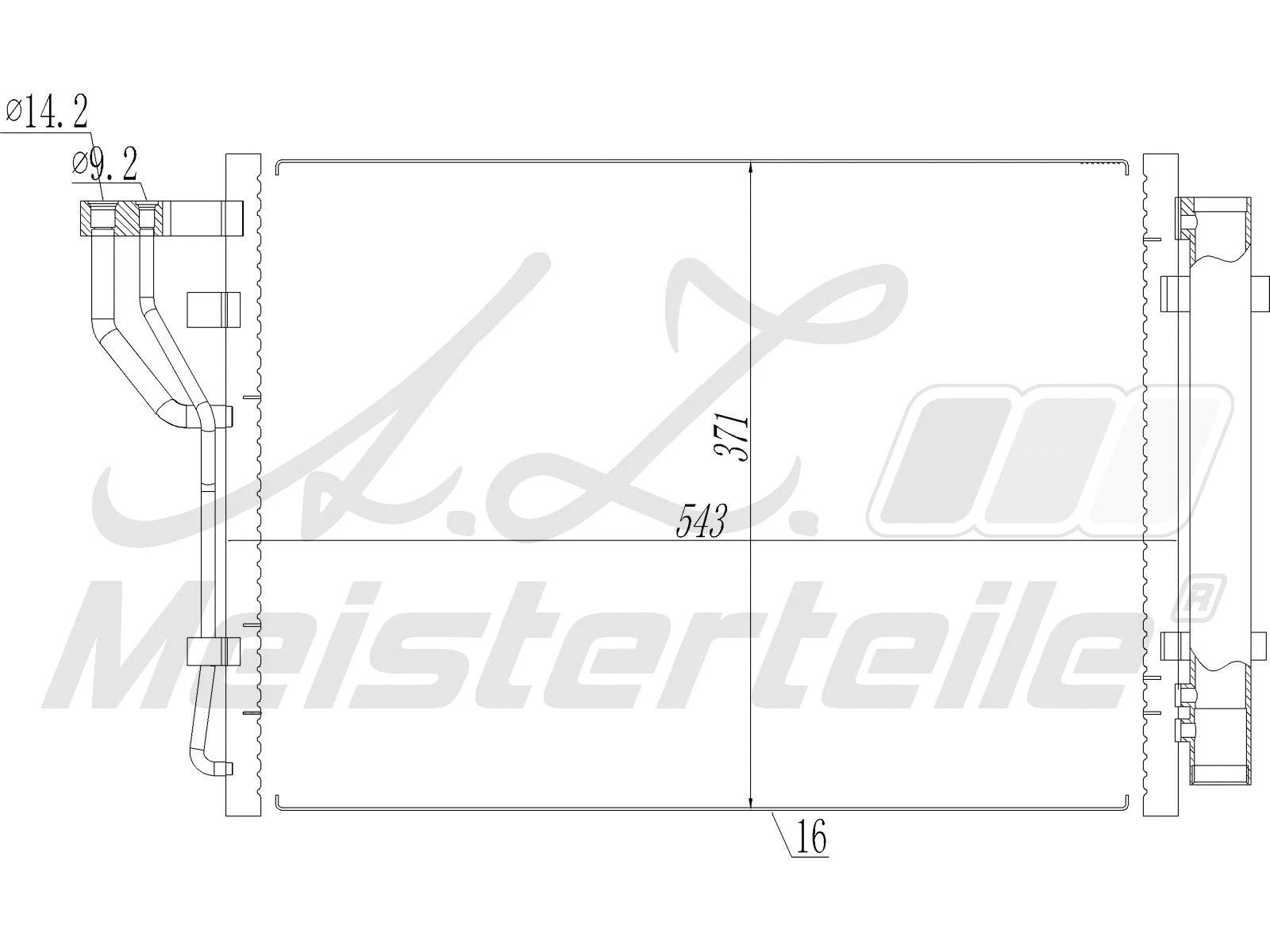 Condenseur, climatisation A.Z. Meisterteile AZMT-45-030-1576