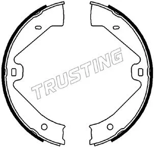 Jeu de mâchoires de frein, frein de stationnement TRUSTING 124.289