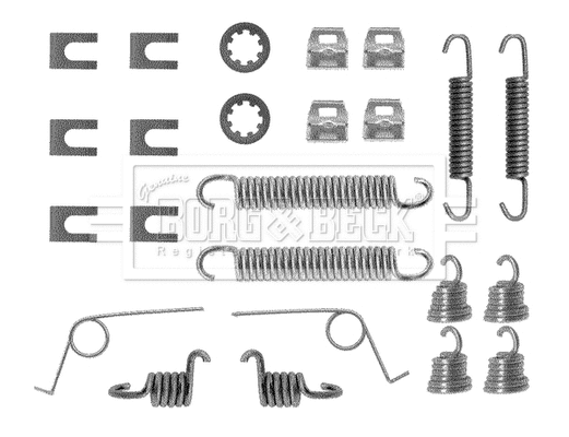 Kit d'accessoires, mâchoire de frein BORG & BECK BBK6018