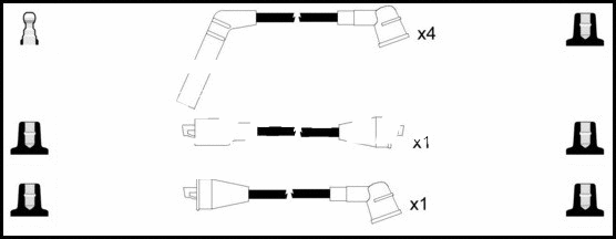 Kit de câbles d'allumage LEMARK HOES1183