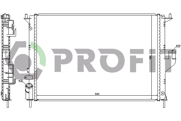 Radiateur, refroidissement du moteur PROFIT PR 6037N5