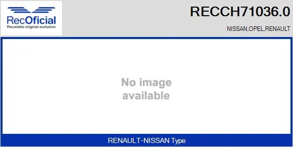 Groupe carter, turbocompresseur RECOFICIAL RECCH71036.0