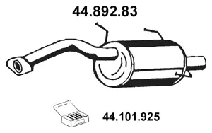 Silencieux arrière EBERSPÄCHER 44.892.83