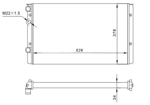 Radiateur, refroidissement du moteur HART 600 522