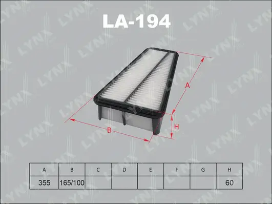 Filtre à air LYNXAUTO LA-194