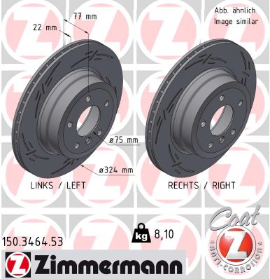 Disque de frein ZIMMERMANN 150.3464.53