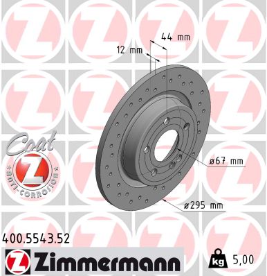 Disque de frein ZIMMERMANN 400.5543.52