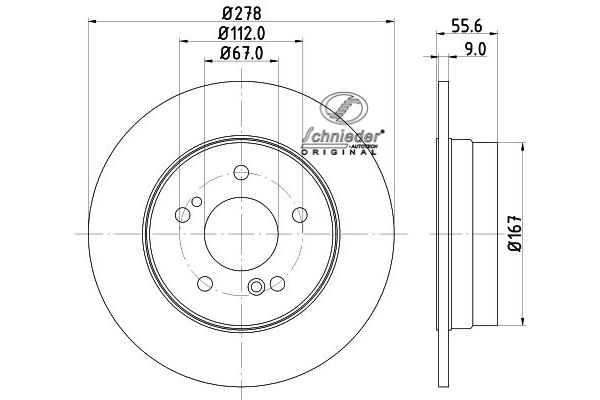 Disque de frein SCHNIEDER AUTOTECH BZS55.00052