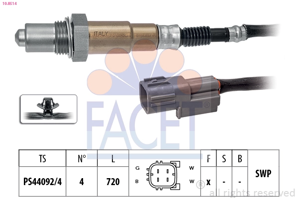 Sonde lambda FACET 10.8514