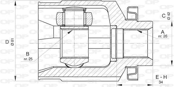Jeu de joints, arbre de transmission OPEN PARTS CVJ5810.20