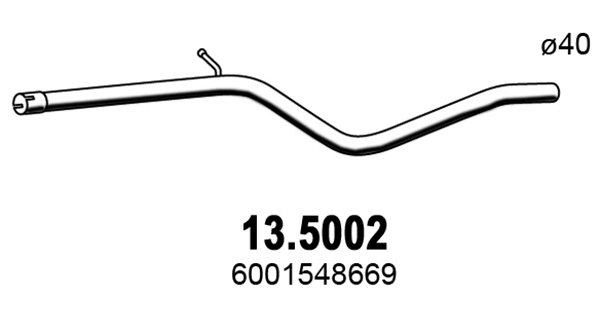 Tuyau d'échappement ASSO 13.5002