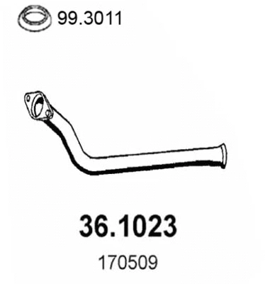 Tuyau d'échappement ASSO 36.1023