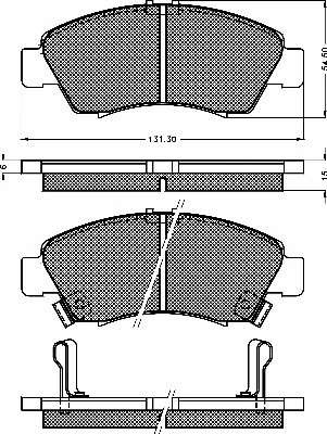 Kit de plaquettes de frein, frein à disque BSF 10361