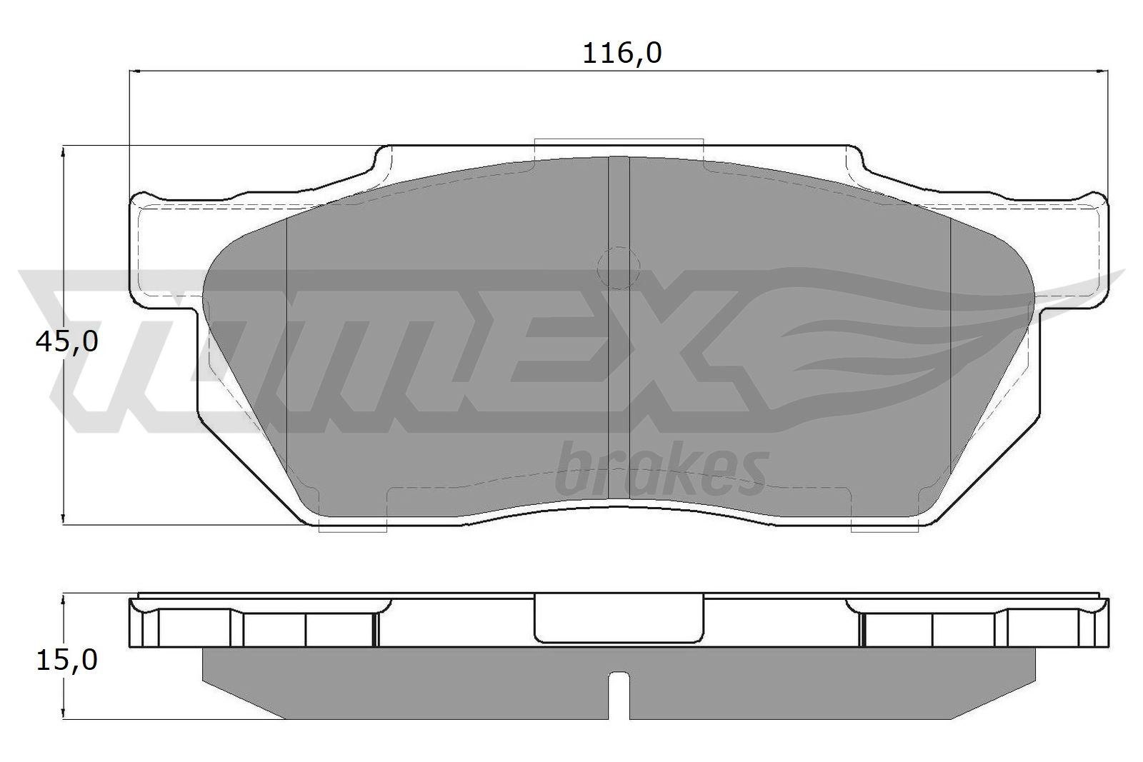 Kit de plaquettes de frein, frein à disque TOMEX Brakes TX 12-64