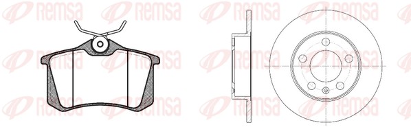Kit de freins, frein à disques REMSA 8263.04