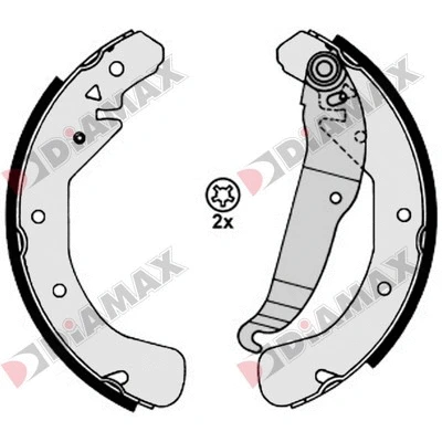 Jeu de mâchoires de frein DIAMAX N01106