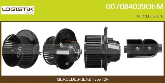 Pulseur d'air habitacle LGK 007084039OEM