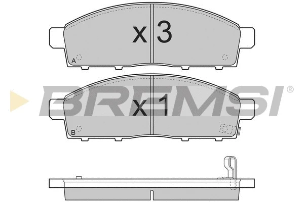 Kit de plaquettes de frein, frein à disque BREMSI BP3296