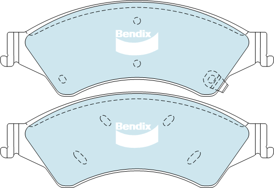 Kit de plaquettes de frein, frein à disque BENDIX-SEA DB2074 4WD
