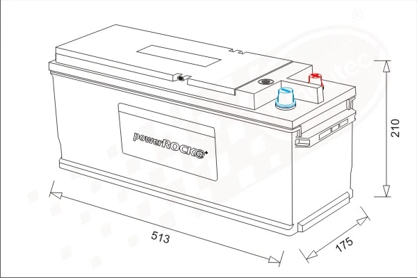 Batterie de démarrage powerROCK BAT135RTL