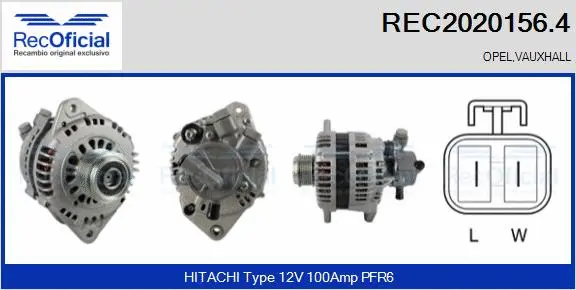 Alternateur RECOFICIAL REC2020156.4