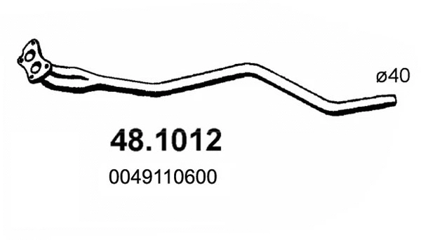 Tuyau d'échappement ASSO 48.1012