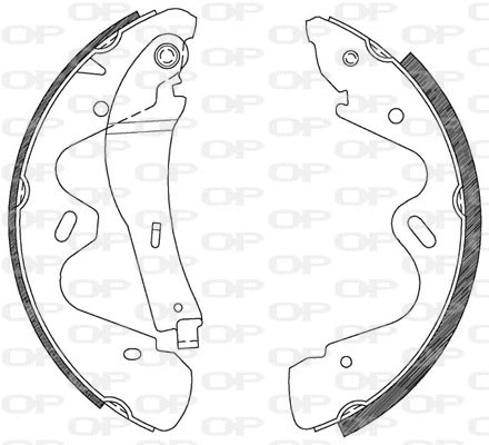 Jeu de mâchoires de frein OPEN PARTS BSA2100.00