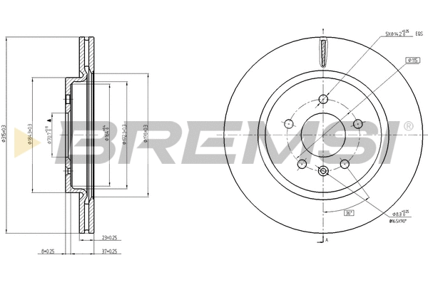 Disque de frein BREMSI CD8188V