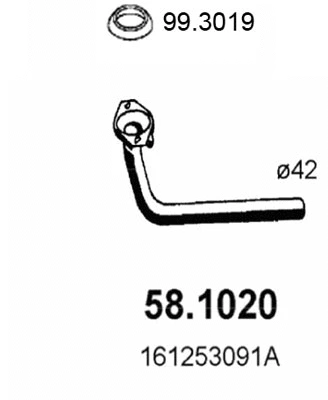Tuyau d'échappement ASSO 58.1020