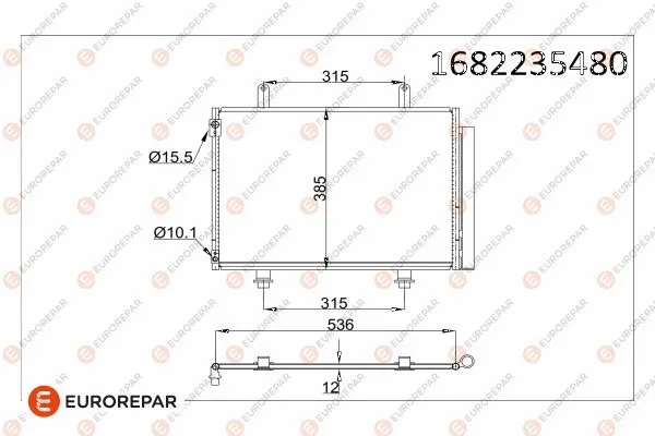 Condenseur, climatisation EUROREPAR 1682235480