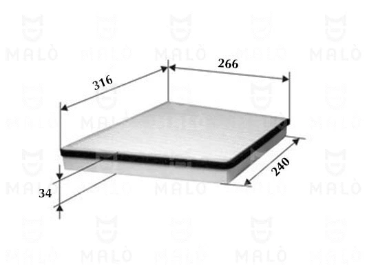 Filtre, air de l'habitacle AKRON-MALÒ 1530931