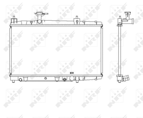 Radiateur, refroidissement du moteur NRF 53448