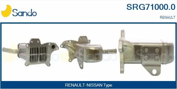Radiateur, réaspiration des gaz d'échappement SANDO SRG71000.0
