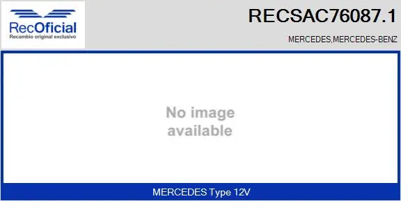 Compresseur, climatisation RECOFICIAL RECSAC76087.1