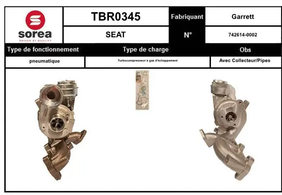 Turbocompresseur, suralimentation EAI TBR0345