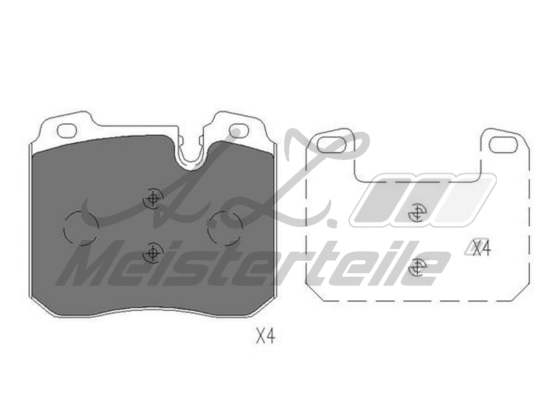 Kit de plaquettes de frein, frein à disque A.Z. Meisterteile AZMT-44-022-2141