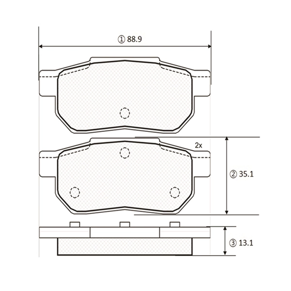 Kit de plaquettes de frein, frein à disque CTR GK0370