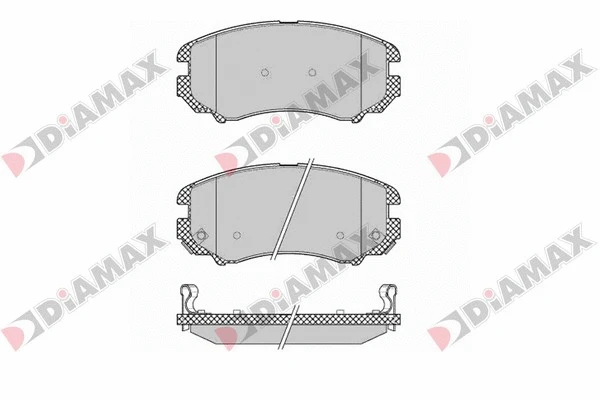 Kit de plaquettes de frein, frein à disque DIAMAX N09244