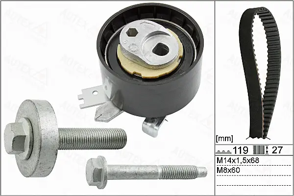 Kit de courroie crantée AUTEX 702884