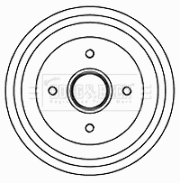 Tambour de frein BORG & BECK BBR7201