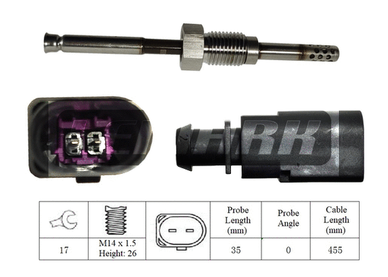 Capteur, température des gaz LEMARK LXT364