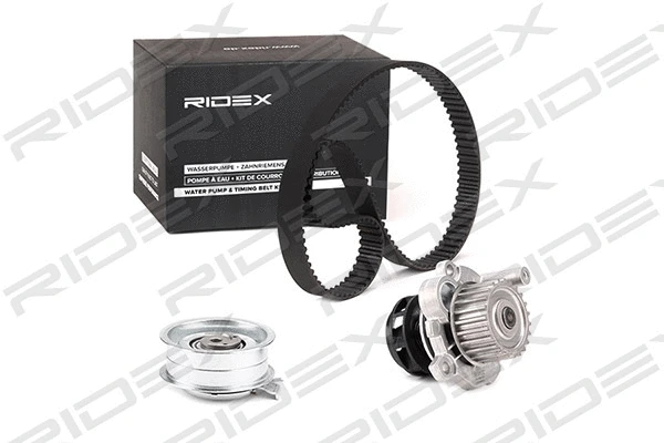 Pompe à eau + kit de courroie crantée RIDEX 3096W0097