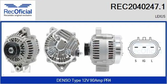 Alternateur RECOFICIAL REC2040247.1