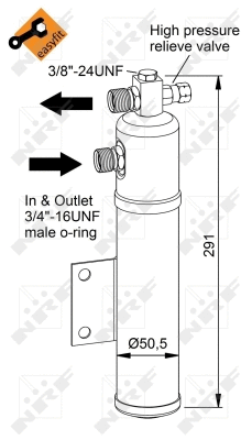 Filtre déshydratant, climatisation NRF 33366