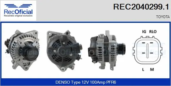 Alternateur RECOFICIAL REC2040299.1
