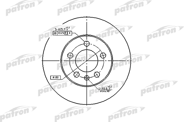Disque de frein PATRON PBD2803