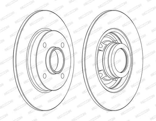 Disque de frein FERODO DDF1523P-D