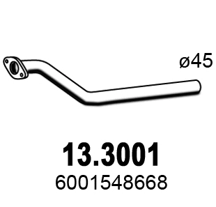 Tuyau d'échappement ASSO 13.3001