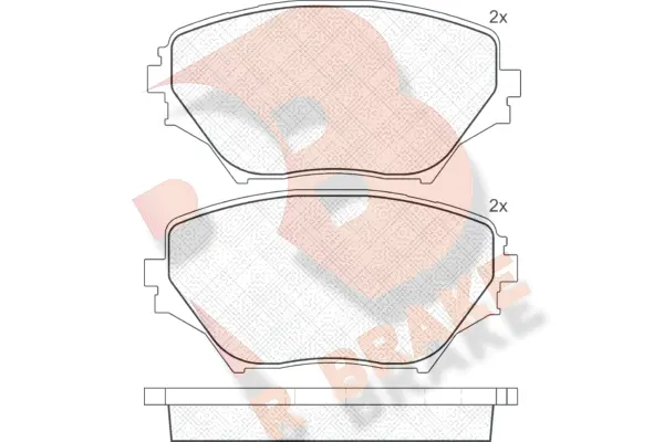 Kit de plaquettes de frein, frein à disque R BRAKE RB1519