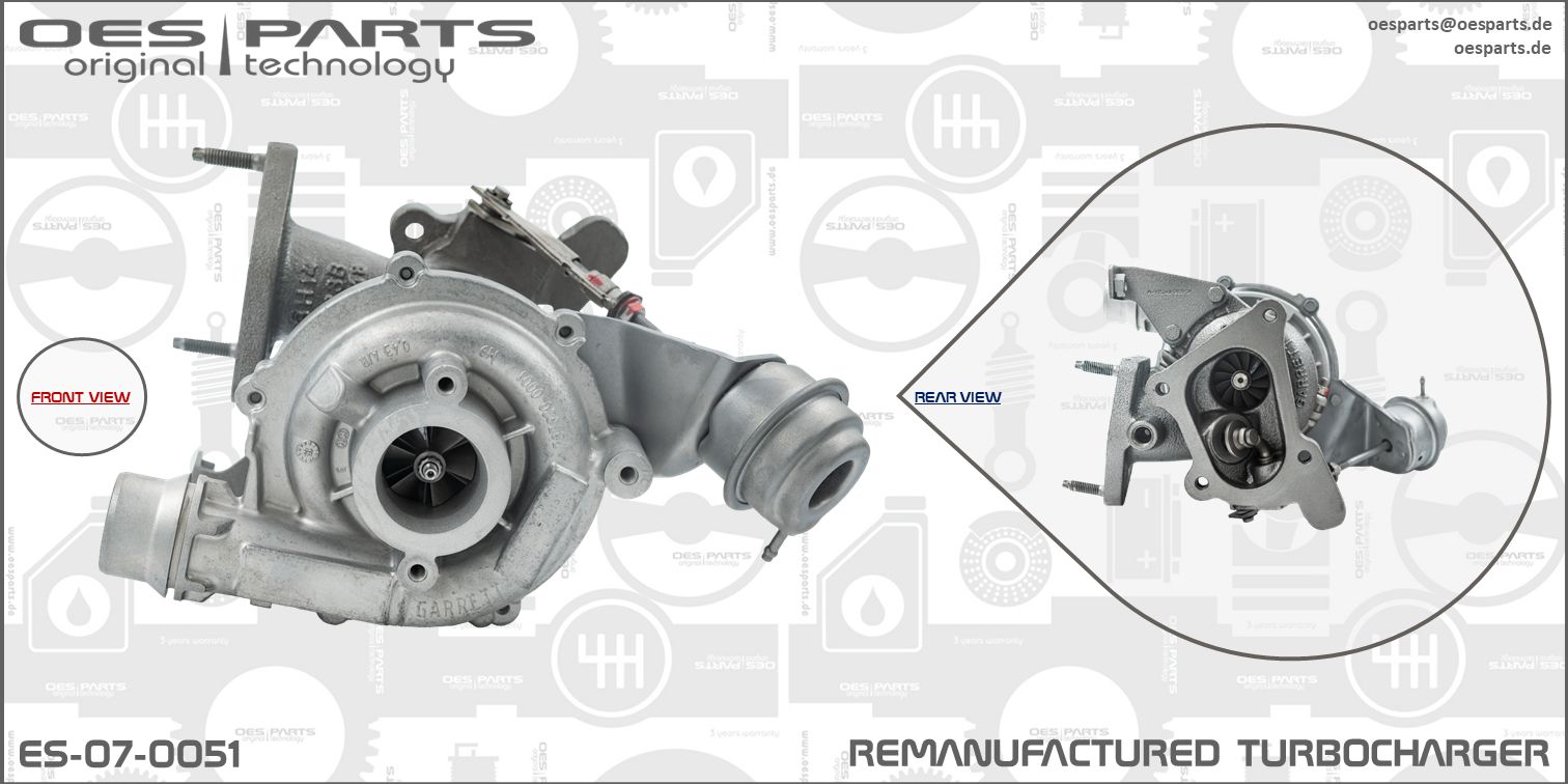 Turbocompresseur, suralimentation OES PARTS ES-07-0051